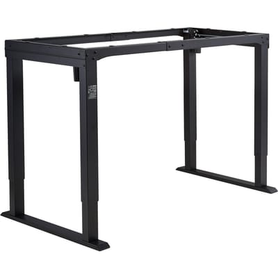 Cadre de bureau debout à 4 pieds, Électrique Double Moteur Réglable en Hauteur 70-117 cm, 4 Réglages de Hauteur en Mémoire, Pieds de Table Debout Réglables en Longueur, Bureau Assis-Debout