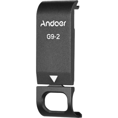 Couvercle de batterie pour caméra d'action Andoer G9-2 Couvercle de batterie en métal Porte de batterie amovible Accessoire Vlog noir