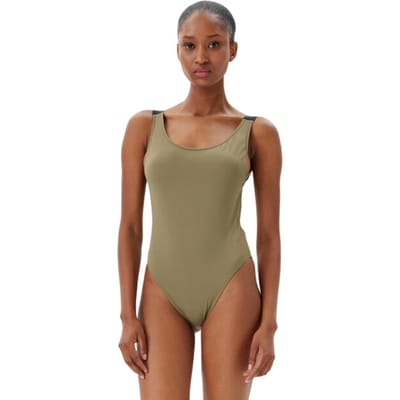 Calvin Klein Scoop Back One Piece Badpak dames Groen M/38