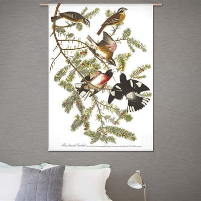 Wandkleed-XL Diverse soorten vinken van John James Audubon