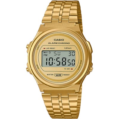 Casio Vintage Iconic A171WEG-9AEF Unisex Horloge 37 mm - Goudkleurig
