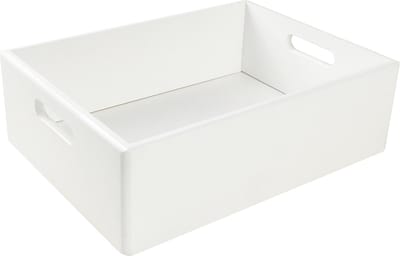 Creative Deco Houten Opberger Doos Wit | 40 x 30 x 13 cm | met Handgrepen | Kerst, Kerstmis Cadeau