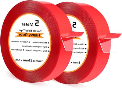 Verwijderbare en extra sterke dubbelzijdige tape, transparant en waterproof, 5 m x 20 mm, ideaal voor knutselen en DIY-projecten