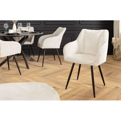 Draaibare stoel beige chenille stof