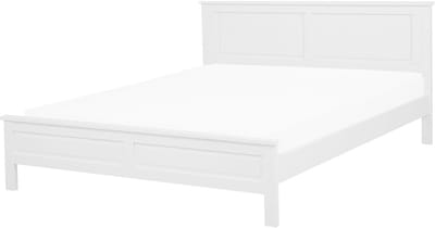 OLIVET - Tweepersoonsbed - Wit - 160 x 200 cm - Dennenhout