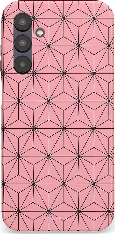 Casetastic Hoesje Geschikt voor Samsung A25 - Stijlvolle Beschermende Duo-layer Case - Roze Zwarte Fashion Paris Patroon