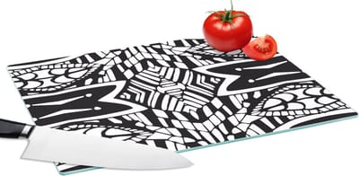 Glazen Snijplank - 39x28 - Patronen - Contrast - Geometrisch - Snijplanken Glas