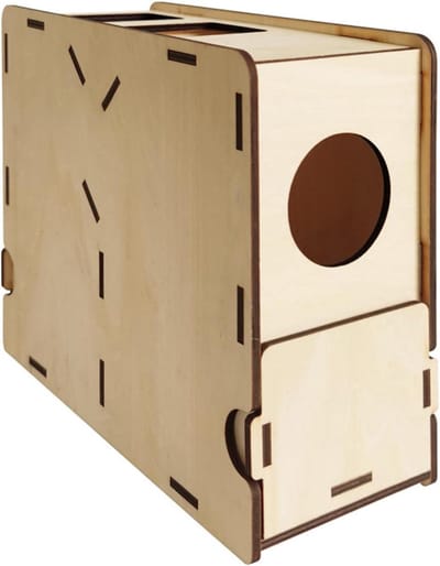 Graan Reiniger - Vogelvoer Scheider - Vogelvoer Voorbereiden - Verstelbare Luchtstroom - 29.9 x 21.4 x 12 cm - Houtkleur
