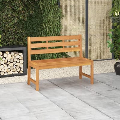 Tuinbank Hout - Buitenbank Park - Ontspannen Buiten - Duurzaam Teak - 114 cm - Houtkleur
