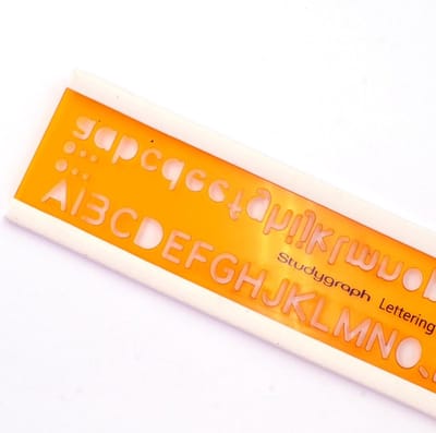 Normograaf Tekenmal - Letter Sjabloon - Technisch Tekenen - ISO Standaard Letters - 8 mm