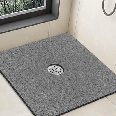 Grote Antislip Douchemat 72 x 70 cm Met Afvoergat – Zachte Loofah Badmat Voor Binnen