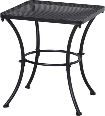 Tuintafel - Tuintafeltje - Balkontafel - Bistrotafel - Bijzettafel - Koffietafel - Zwart -Metaal - L45 x B45 x H52 cm