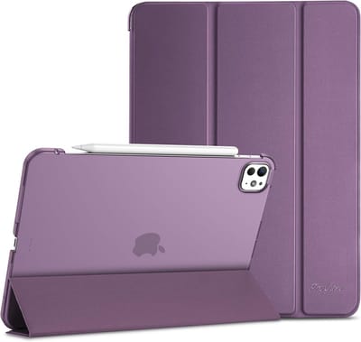 ProCase Smart Case for iPad Pro 11 inch M5 2025/M4 2024, Slim Folio Stand Hard Back Shell Protective Tablet Case for iPad Pro 11 inch 2025/2024 -Dark Purple