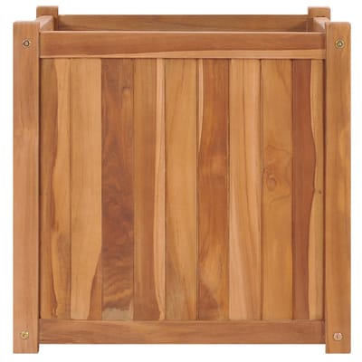 vidaXL - Plantenbak - verhoogd - 50x50x50 - cm - massief - teakhout