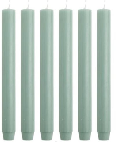 Cactula | Dinerkaarsen - Dikke kaarsen - Jade - 30 x 2.6 cm - 6 stuks - 20 Branduren