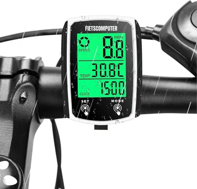 Nexvo® Kilometerteller Fiets - Kilometerteller - Zwart/Wit- 6cm x 5cmx 2cm