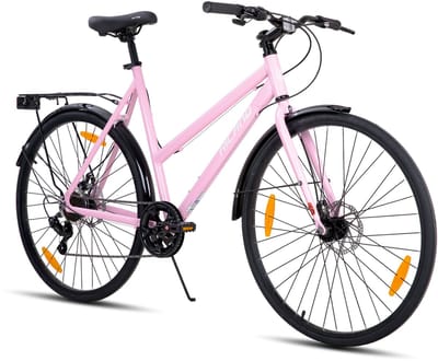 HILAND VELO Dames Racefiets - 700C - 7 Versnellingen - Lichtgewicht Aluminium Frame - Mechanische Schijfremmen - Stadsfiets / Commuter Bike