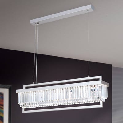 ORION LED hanglamp Prism, langwerpig chroom