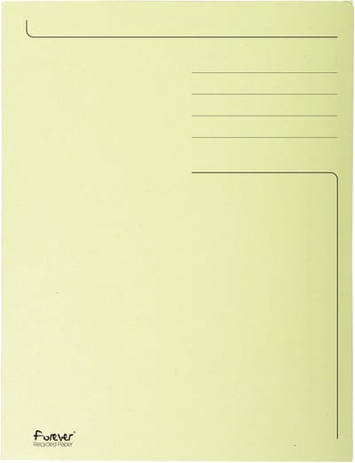 Exacompta 50x FOREVER® bedrukte map met 3 kleppen - 280gm2 - 24x32 cm voor A4 - Geel - 448005E