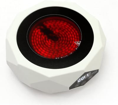 Elektrische Kookplaat - Theemaker Fornuis - Thee Zetten - Microkristallijn Paneel - 205 mm - Wit