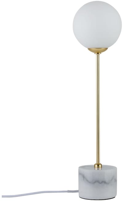 Neordic LED-tafellamp Moa G9 max. 10W Wit, Goud mat Glas, Marmer, Metaal