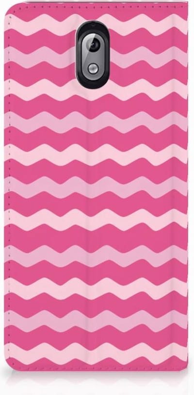 Nokia 3.1 (2018) Hoesje met Magneet Waves Pink