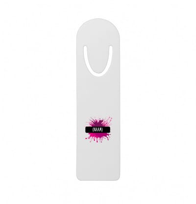 Hacebo® - Verfvlek roze/paars met je eigen naam metalen boekenlegger - iemand die houdt van schilderen of kunst - kunstenaars - kunst liefhebbers - schilders - cadeau - verjaardagscadeau Bladwijzer boekenleggers - 12.7 cm x 3.2cm