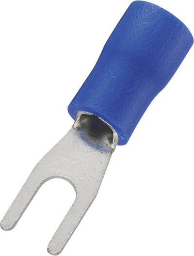 TRU COMPONENTS 745298 Vorkkabelschoen 1.50 mm² 2.50 mm² Schachtdiameter=3.2 mm Deels geïsoleerd Blauw 100 stuk(s)