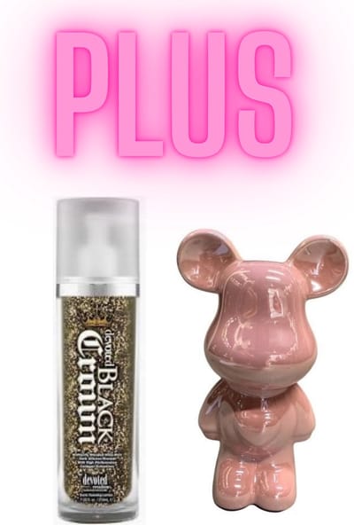 Devoted Creations Black Crown 210 ml PLUS Beeld Beer Roze 18 cm !