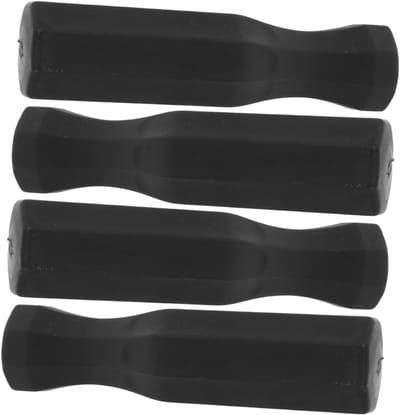 Tafelvoetbal Handgrepen - Voetbalmachine Grips - Spel Verbetering - Duurzaam PVC Materiaal - 12.5 cm Lengte - Zwart