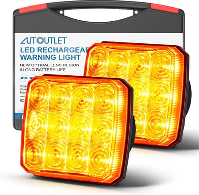 Oplaadbare LED Waarschuwingslichten Draadloos Magnetisch Knipperend Noodverlichting