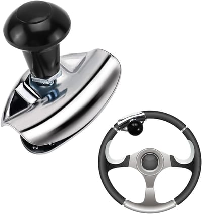 Universele draaiknop voor stuurwiel van auto's, vrachtwagens, heftrucks, tractoren, boten en golfkarren - Verbeter je rijervaring met deze handige spinner