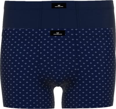 Gotzburg heren boxer normale lengte (2-pack) - donkerblauw mini dessin