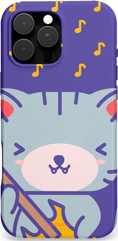 Casetastic Hoesje Geschikt voor Apple iPhone 16 Pro Max Magsafe - Stijlvolle Beschermende Duo-layer Case - Katten beat