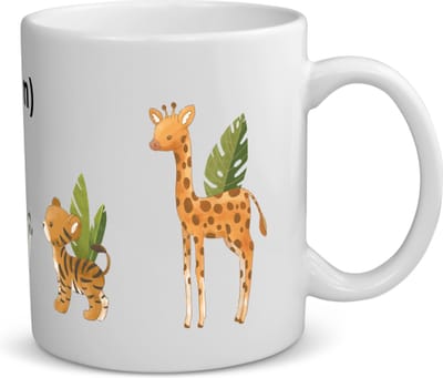 Akyol - dieren met eigen naam koffiemok - theemok - Dierentuin - dieren liefhebbers - leuke cadeau voor iemand die van houdt van dieren - verjaardagscadeau - kado - gift - 350 ML inhoud