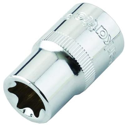 Verkatto Torx Dop Dop 1/2" E18 - Chroom-Vanadium Staal