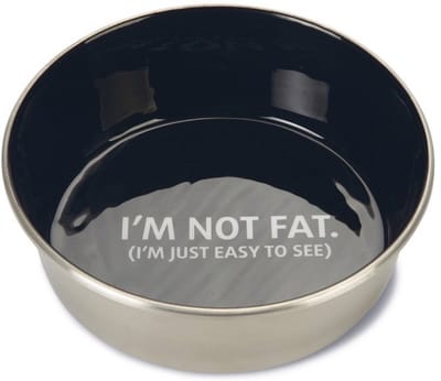 Beeztees Eetbak RVS Not Fat Hond Zwart 20x20x6 cm