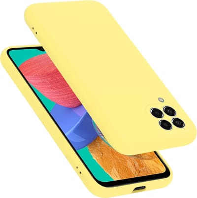 Cadorabo Hoesje geschikt voor Samsung Galaxy M33 5G in LIQUID GEEL - Beschermhoes gemaakt van flexibel TPU silicone Case Cover