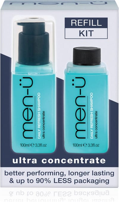 men-ü Daily Refresh Shampoo Refill Kit 2 x 100ml