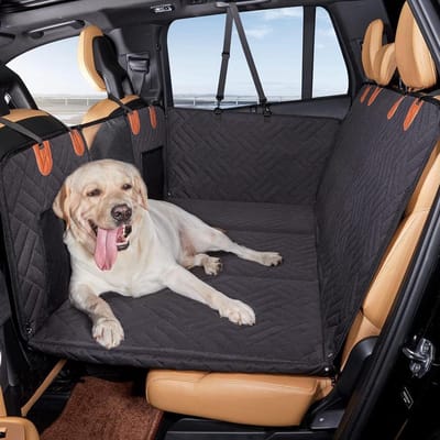 Hondenautostoelhoes - Honden auto bed - Reizen met hond - Waterdichte bescherming - 204x163cm - Zwart