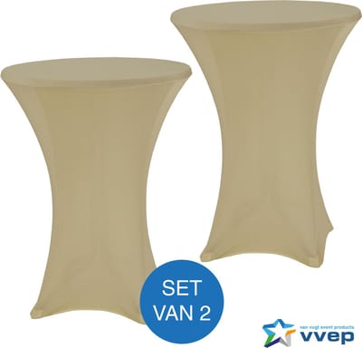 Statafelrok Style - Set van 2 - Ø 85 cm - Ecru