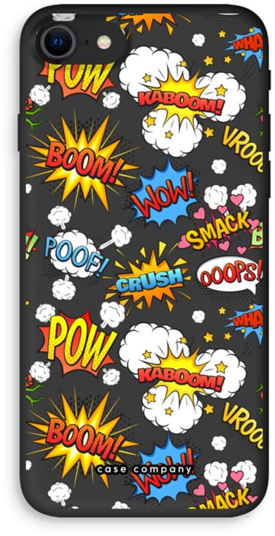 Case Company® - Hoesje geschikt voor iPhone 7 hoesje - Pow Smack - Biologisch Afbreekbaar Telefoonhoesje - Bescherming alle Kanten en Schermrand