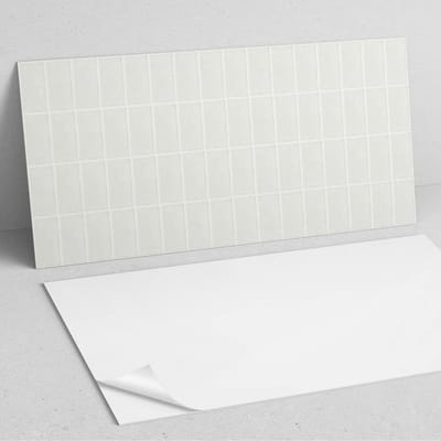 Coloray Wandpanelen Zelfklevend - Een eenvoudig mozaïek van rechthoeken PVC Wandpaneel - 100 cm x 50 cm - Romig Wandbekleding Zelfklevend - 1 stuk - Texturen Wandpanelen Zelfklevend - Wandbord Keuken - Wandpaneel Badkamer