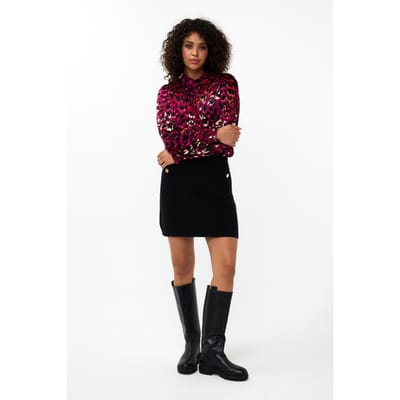 EsQualo Blouse Collar Floral Gem Print Größe: 36 | Blusen Outlet | Damen