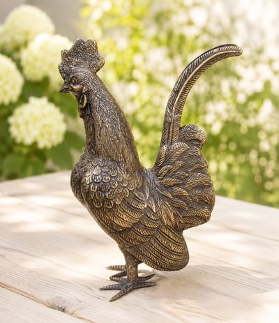 Brons beeld - Haan - sculptuur - 29 cm hoog