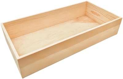 Dailygoods- Opbergdozen - Ongefinished Houten Dozen - Rechthoekig - 40 x 20 x 8 cm - Multifunctioneel - Ideaal voor Knutselen en Decoratie - Opbergkist