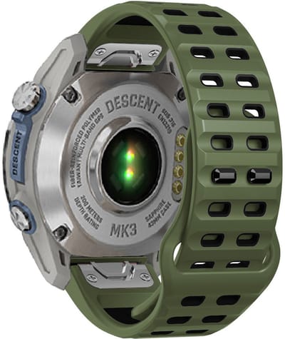 Stravo Tweekleurige Siliconen bandje met Dubbele Pin Gesp - QuickFit 26mm - Geschikt voor Garmin Fenix 3/5X/5X Plus/6X/6X Pro/7X/7X Pro/8 (51mm), Quatix 3/6X, Tactix 7, Enduro 2, Descent Mk1/2i/3i 51mm, D2 & Epix Pro Gen 2 51mm - Groen/Zwart