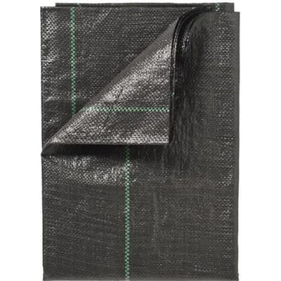 Toile de paillage paysages noire 1 x 25 m, traité anti UV, 100 g/m² - Bâche de sol anti mauvaises herbes