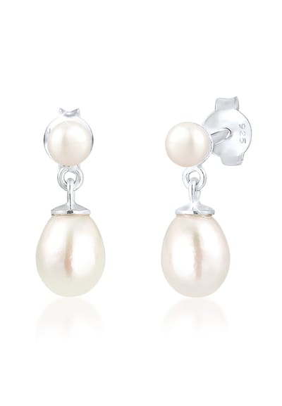 Elli PREMIUM Dames Oorbellen Dames Edelsteen met ZoetwaterParel in 925 Sterling Zilver