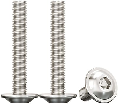 20 Stuks Flenskop Schroeven met Zeskant M6 x 40 mm RVS A2 V2A voor Mechanische Verbindingen en Bevestigingen